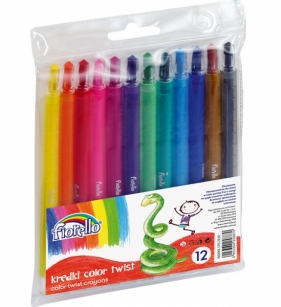 Kredki wykręcane Fiorello Color Twist, 12 kolorów