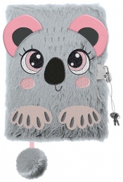 Pamiętnik z kłódką 3D A5/96k - włochacz Sweet Koala