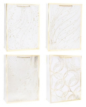 Torebka ozdobna 18x23x8cm hot-stamp mix ROZETTE