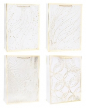 Torebka ozdobna 18x23x8cm hot-stamp mix ROZETTE