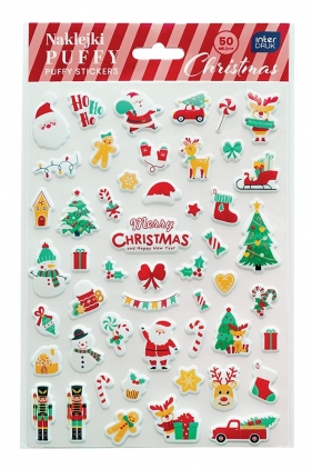 Naklejki puffy - Christmas, 50 szt.