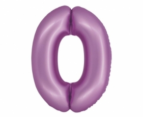 Balon foliowy Smart cyfra 0 lawendowy matowy 76cm