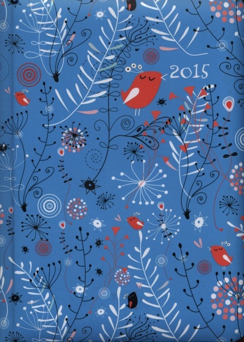 Kalendarz 2015 książkowy tygodniowy B6 Ptaszki i kwiatki