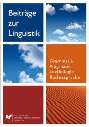 Beitrge zur Linguistik. Grammatik Pragmatik... - Jan Iluk