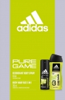 Zestaw podarunkowy Adidas Pure Game, body spray 150ml + żel pod prysznic 250ml