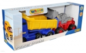Samochód Wader-Polesie wywrotka z naczepą + traktor ładowarka (36872)