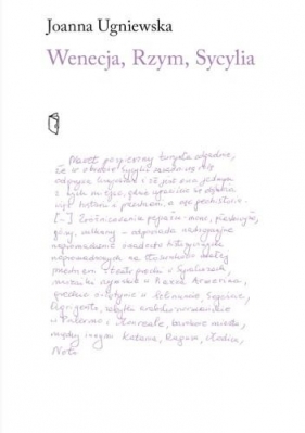 Wenecja, Rzym, Sycylia - Joanna Ugniewska