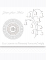 Zaproszenie kwadrat ZKW 120x120 Komunia zest. 57193 Dziecięce - Chłopiec,