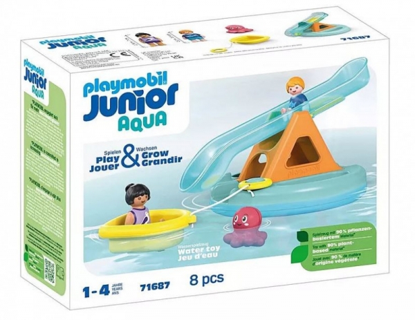 Zestaw z figurkami Junior Aqua 71 687 Pływająca wyspa ze zjeżdżalnią (71687)