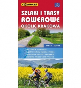 Szlaki i trasy rowerowe okolic Krakowa, 1:50 000 - mapa turystyczna (1541-2020) - praca zbiorowa