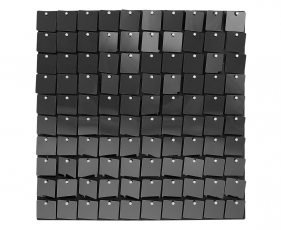 Panel dekoracyjny czarny, czarne tło, 30x30 cm, 100 kwadratów