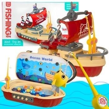 Statek piracki z łowieniem rybek 3w1 dźwięk