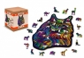 Puzzle drewniane 3D Tęczowy kot Rainbow wild cat L (HE0039-L)