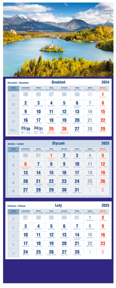 Kalendarz trójdzielny 2025 (T-105T-05)