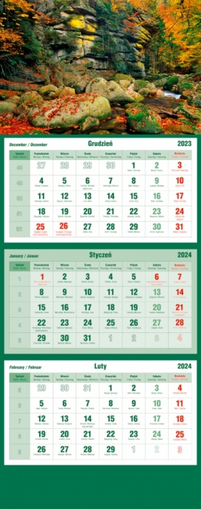 Kalendarz trójdzielny 2024: Jesień (T-105T-05)