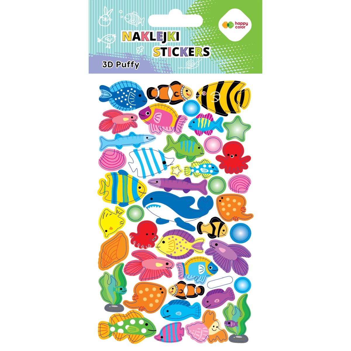 Naklejki 3D Puffy Fishes 10x20cm