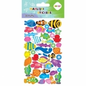 Naklejki 3D Puffy Fishes 10x20cm HAPPY COLOR