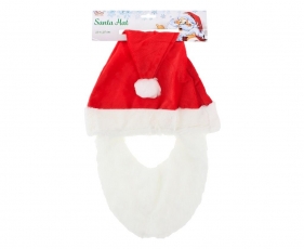 Czapka Mikołaja z brodą, rozm. 29x36 cm (NW-CMBR)