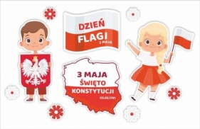 Dekoracje okienne patriotyczne - Dzień flagi 10szt