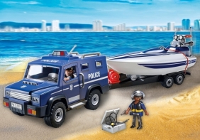 Playmobil City Action: Pojazd terenowy policji z motorówką (5187)