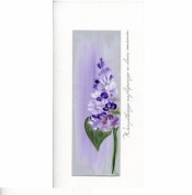 Karnet Imieniny - Fioletowy kwiat