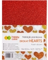 Naklejki piankowe Happy Color A5/5 ark. - brokatowe serca (HA 7137 1520-HEARTS)