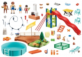 Playmobil City Life: Przyjęcie przy basenie ze zjeżdżalnią (70987)