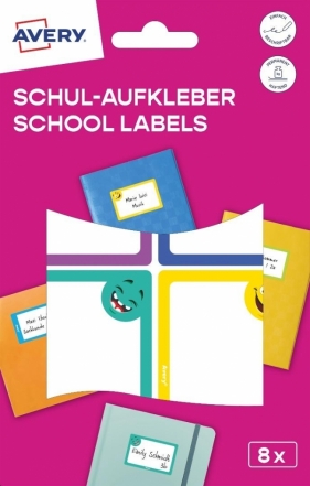 Naklejki szkolne 48x70mm 8 naklejek