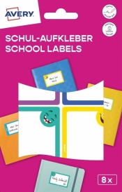 Naklejki szkolne 48x70mm 8 naklejek