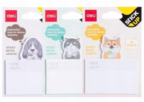 Notes samoprzylepny lisek/kotek/piesek 25K DELI