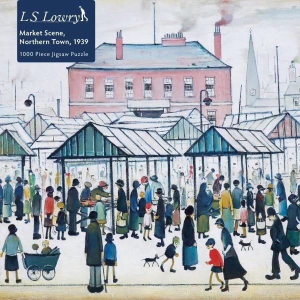 Puzzle 1000 Market Scene Northern Town 1939