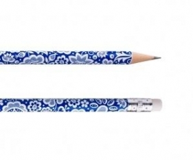 Ołówek kujawski niebieski z gumką (20szt) FOLKSTAR