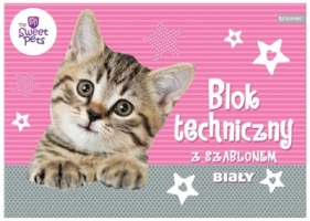 BLOK TECHNICZNY BIAŁY A4/10k. z szablonem