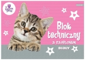 BLOK TECHNICZNY BIAŁY A4/10k. z szablonem