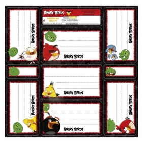 Nalepki na zeszyty Angry Birds