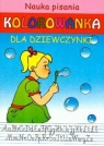 Nauka pisania. Kolorowanka dla dziewczynki  Jerzyk Katarzyna