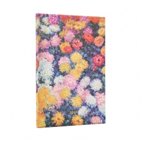 Kalendarz Paperblanks 2026 Monet’s Chrysanthemums HOR Maxi twarda okładka