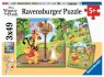 Ravensburger, Puzzle 3x49: Kubuś Puchatek (05187) Wiek: 5+