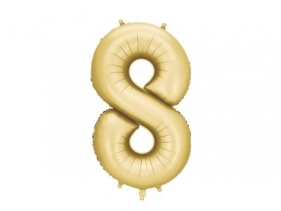 Balon foliowy cyfra 8 86cm złoty