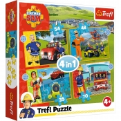 Puzzle 4w1: Odważny Strażak Sam (34387)