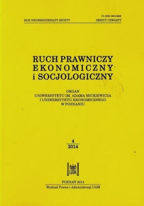 Ruch prawniczy ekonomiczny i socjologiczny 76/14/4