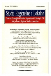 Studia Regionalne i Lokalne 2020/1 (79)