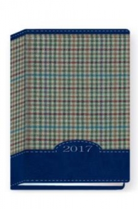 Terminarz 2017 - B7 kratka niebieska