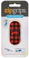 Uchwyt na palce do telefonu - czerwona krata