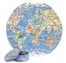 Puzzle 1000el Mapa Świata 4w1