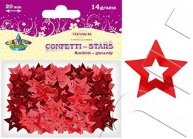 Konfetti gwiazdy czerwone 20 mm (14g) - 260087