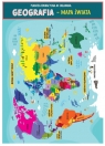  Karta edukacyjna składana j. geografia - świat A4