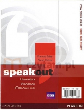 Speakout Elementary WB eText AccessCard - by Frances Eales, Steve Oakes