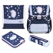 Herlitz, Zestaw - Loop Plus Unicorn Dreams: tornister, worek na buty, piórnik rozkładany, piórnik tuba