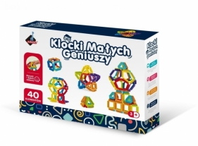 Klocki małych geniuszy. Geometryczne szczotki - 40 el.